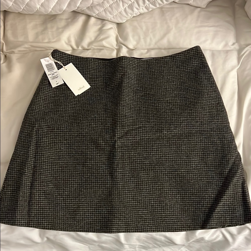 *NWT* Wilfred Women's Black and White Houndstooth Skirt